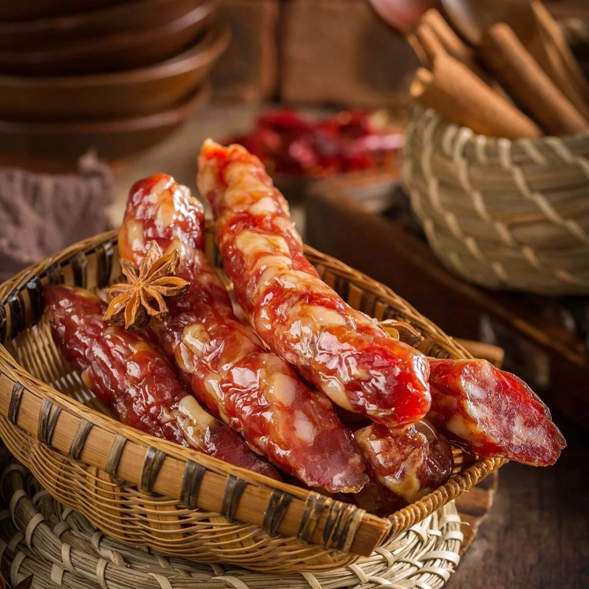 云南乡村陈姐乌金猪（散装称重）原味 麻辣 广味香肠  纯肉香肠