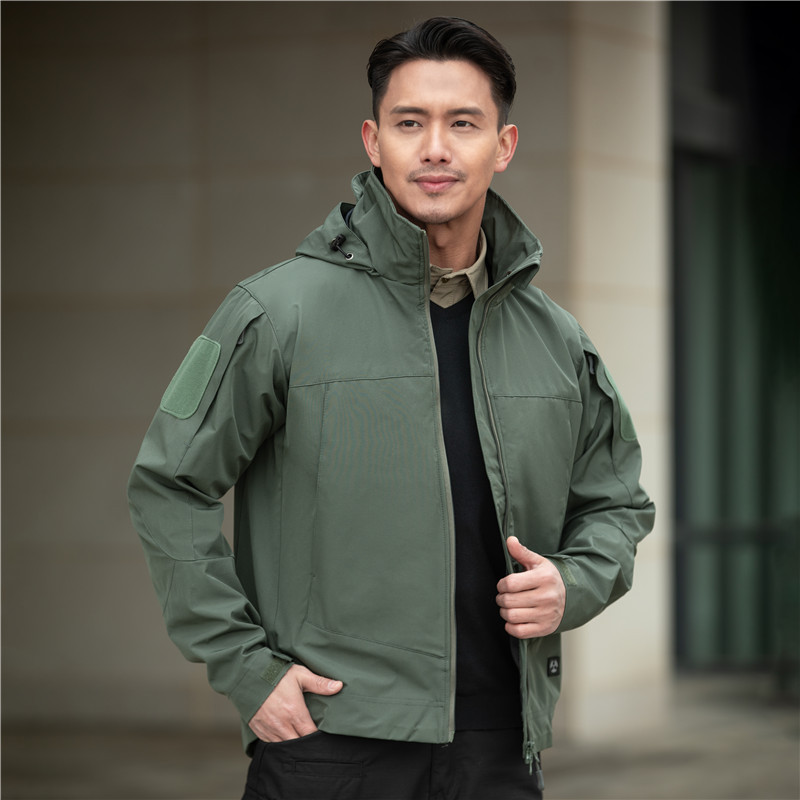 正品执政官户外软壳冲锋衣男士春秋防风防水战术夹克冬季加绒外套