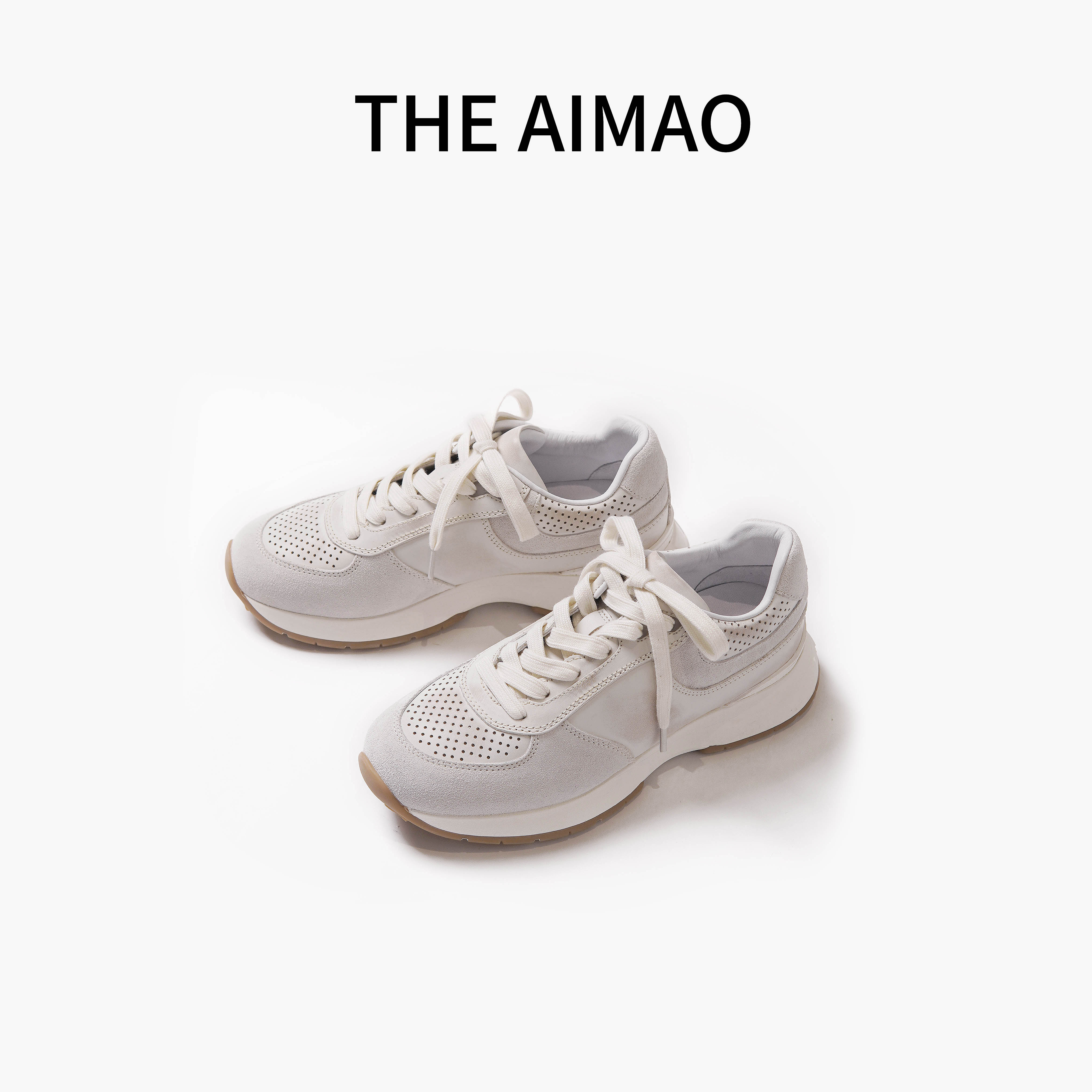 【THE AIMAO】”MIU系休闲“牛皮牛反毛皮蜡感牛皮鞋垫休闲鞋XYX81581