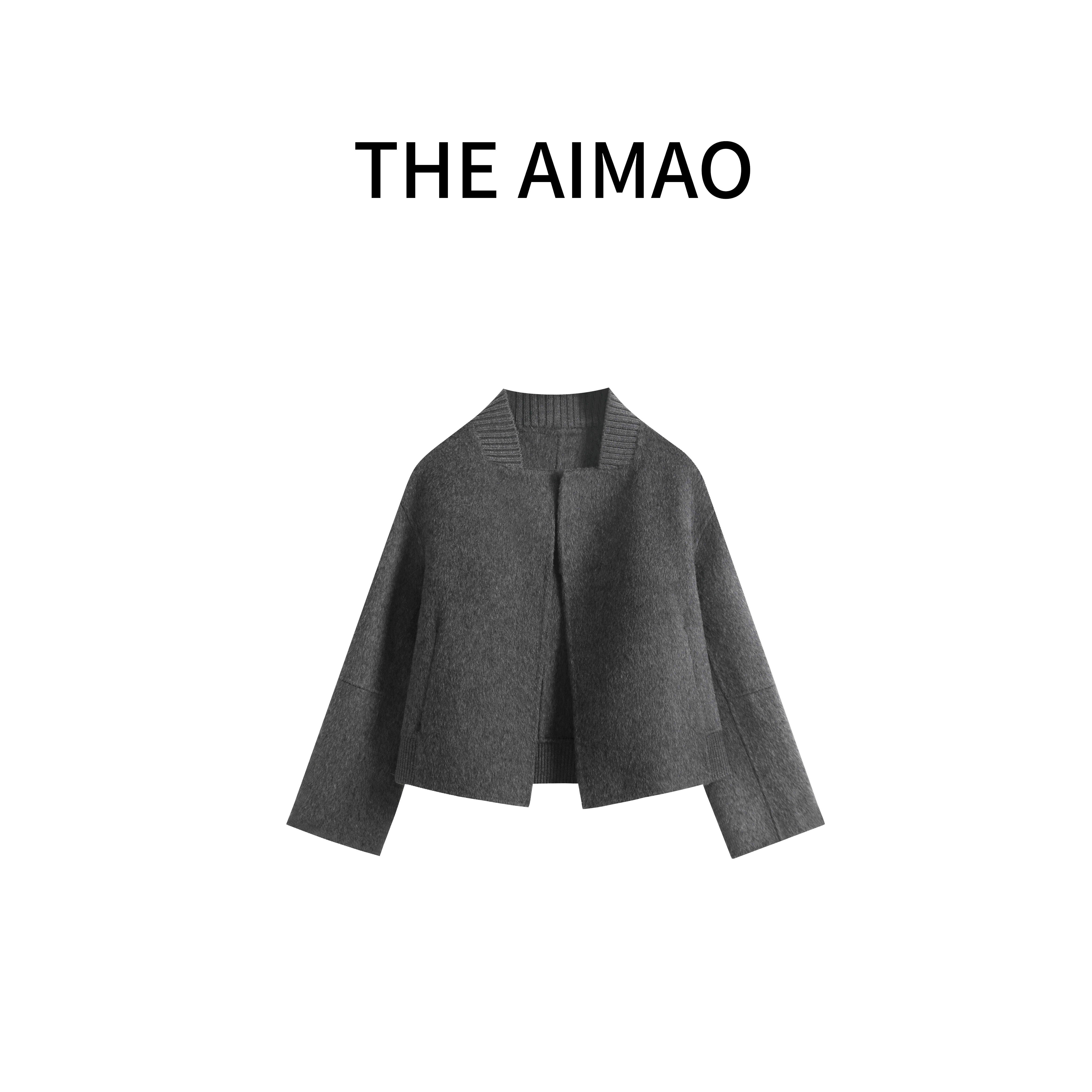 现货【THE AIMAO】“都市智感”羊驼毛+绵羊毛 高定短款外套XYX81034