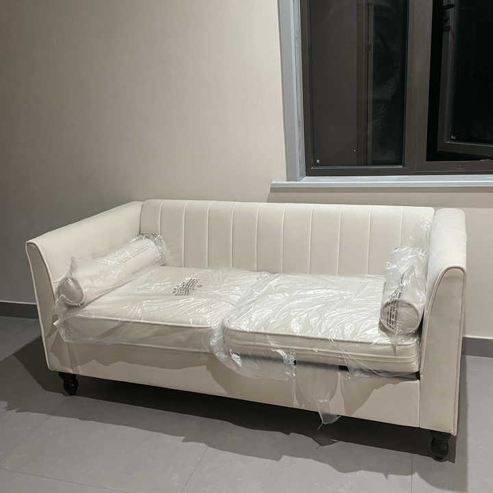 家用小户型沙发绒布三人位美式简约LW-0397-3