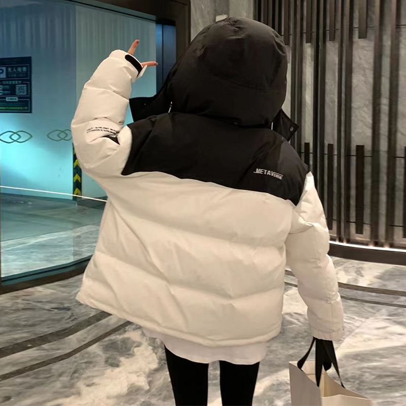 羽绒服女20233年新款韩系学生棉袄工装oversize冬季加厚棉