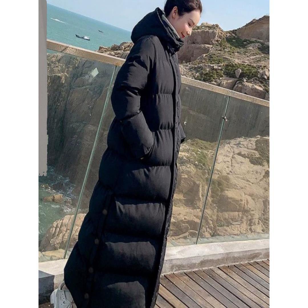 长款棉服女超长过膝到脚踝羽绒服衣2023冬季新款爆款艺考棉