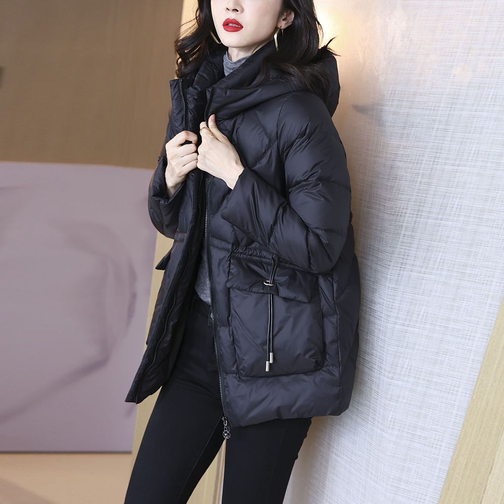 高端短款羽绒服女2023年新款冬黑色加厚大码洋气小个子冬装外