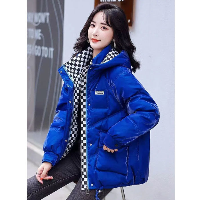 没货了勿拍！晚上下架  羽绒服女士女款季韩版格子袄宽松保暖