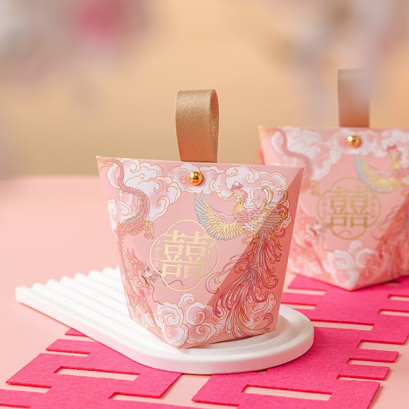 结婚专用喜糖盒2024新款糖果盒空包装盒高级感糖袋手提婚礼礼盒