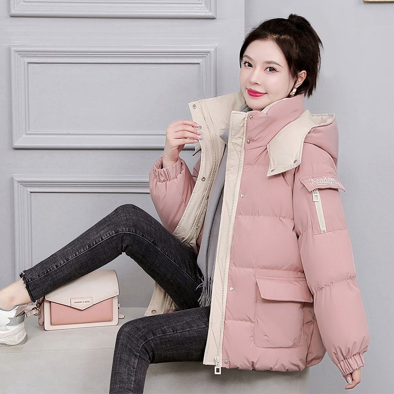 羽绒服女短款20233新款韩版面包服冬季宽松棉衣连帽加厚棉
