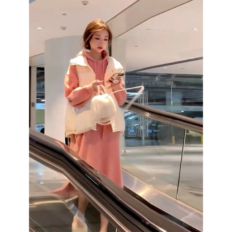 【马甲加毛衣裙】80-160斤时尚孕妇装产后连衣裙哺乳期秋冬