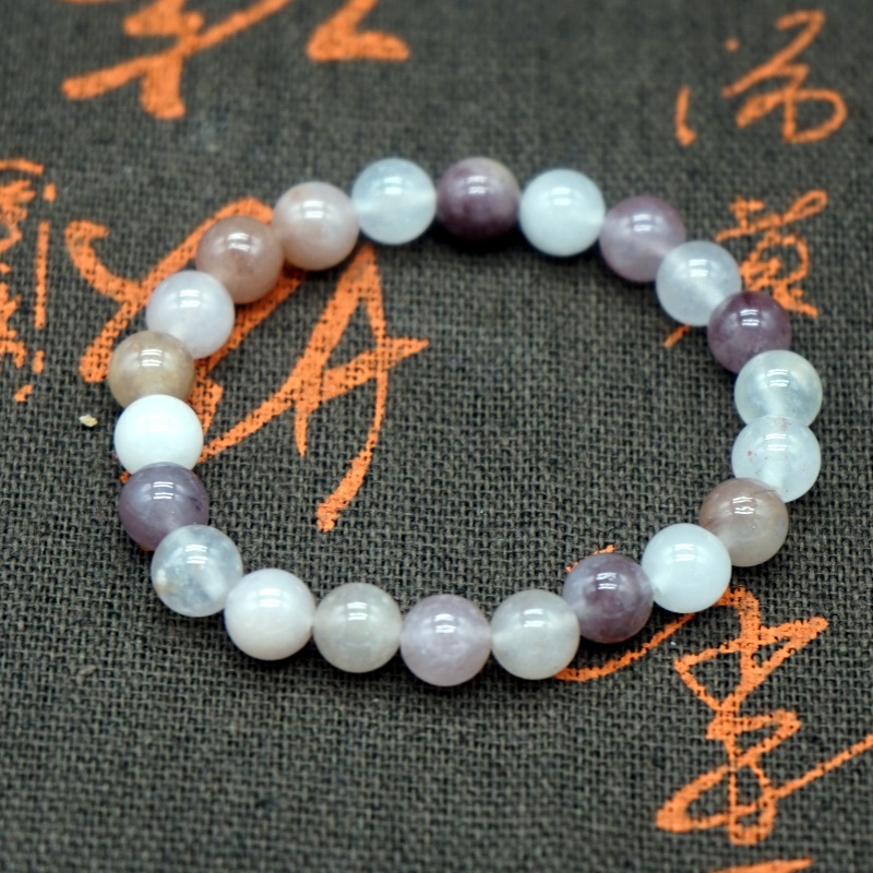 新疆轻奢天然玉石手链手串手工玉手串单圈国风百搭气质时尚L001