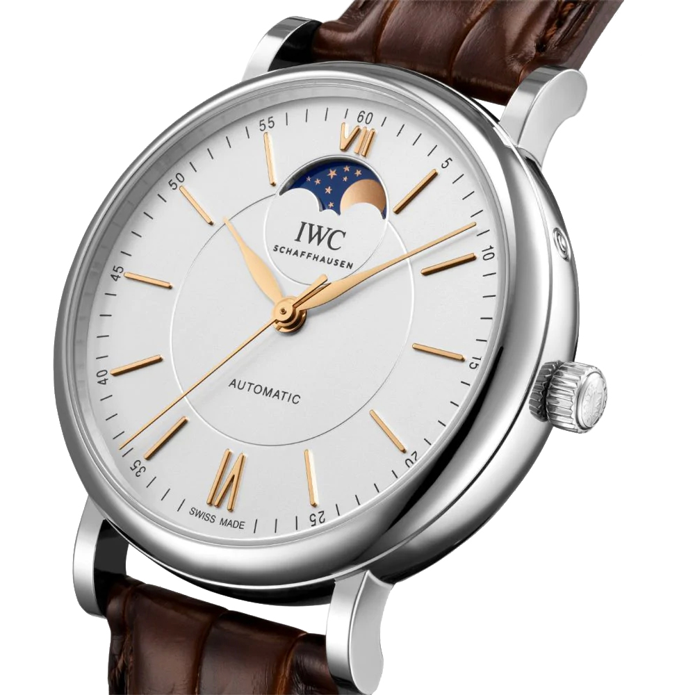 99新 IWC/万国 盒证/柏涛菲诺/自动机械/男表/IW459401月相