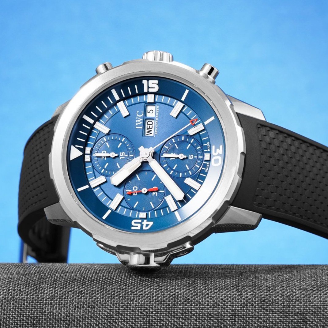 99新 IWC/万国 海洋时计自动机械蓝色时尚男表IW376805腕表夜光