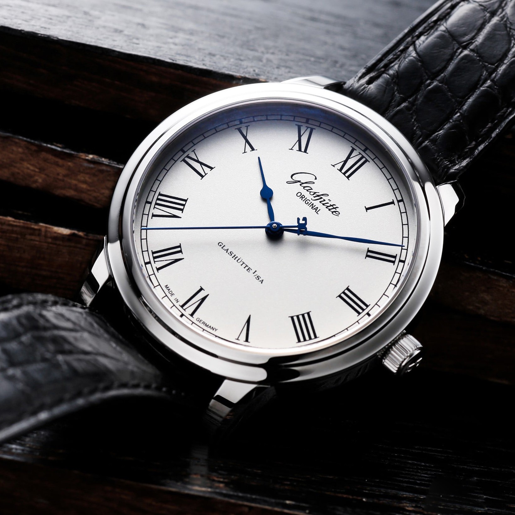 99新 Glashutte Original/格拉苏蒂 自动机械表1-39-59-01-02-04