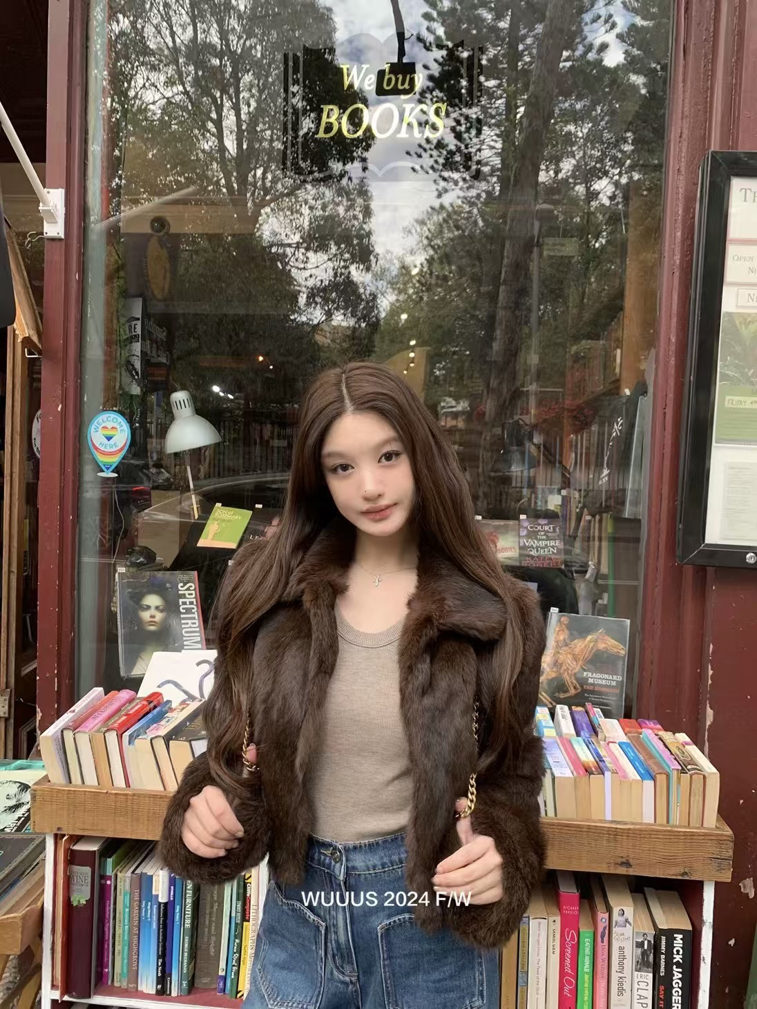 【富家娇女】真毛整张兔毛减龄显瘦翻领立领小个子百搭毛毛短外套女