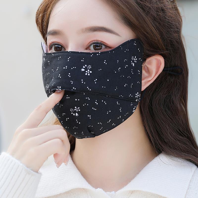 新款防寒防晒保暖面罩女秋季冬季透气加厚骑行加大防风防尘电动车