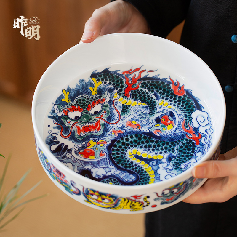 昨明 国潮全新龙生九子干泡壶承水洗家用大号圆形