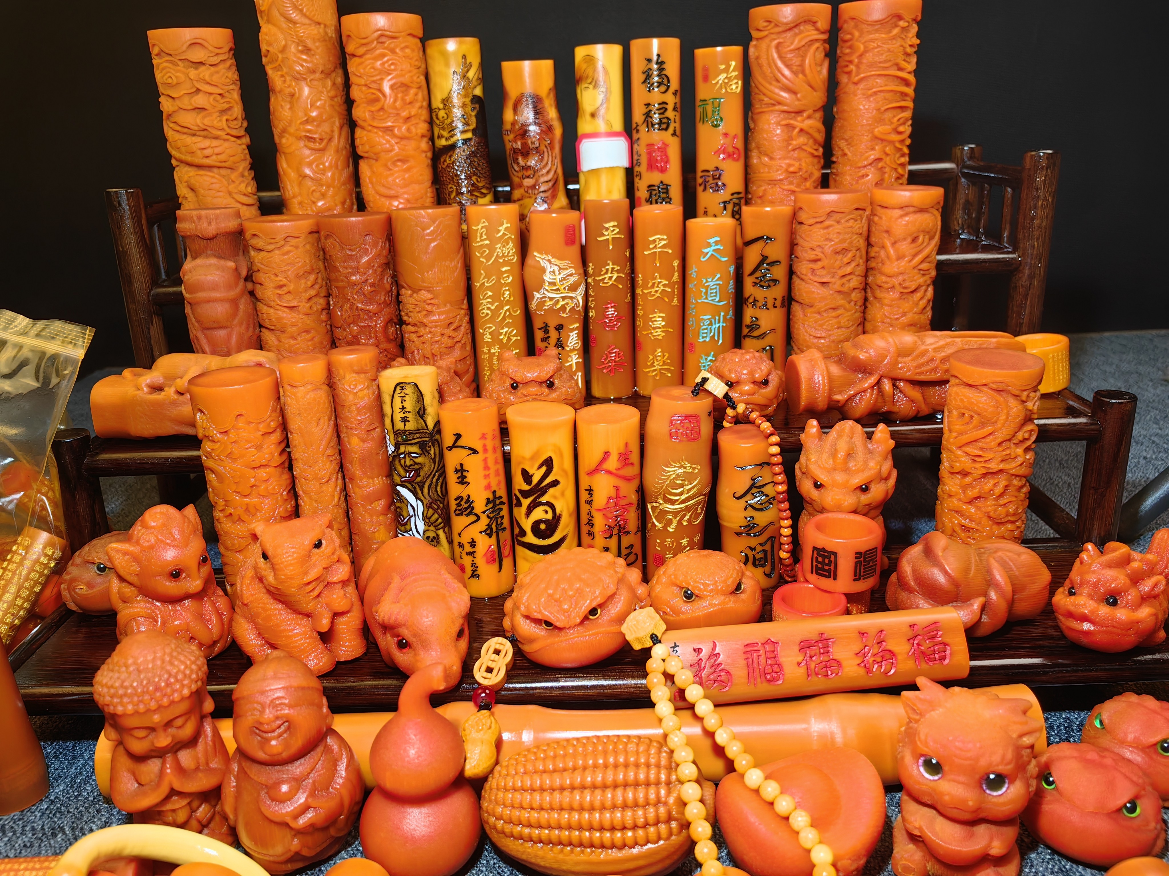 实心玉竹辉哥更改链接一物一拍（定制手把件款不退不换）可爱创意