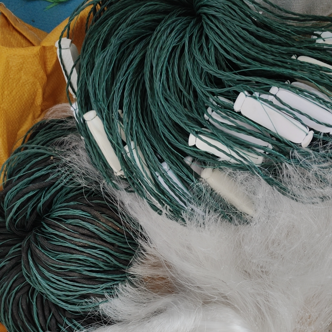 加重加粗绳坠三层沉网粘网4-15米高3-8指100米200米长