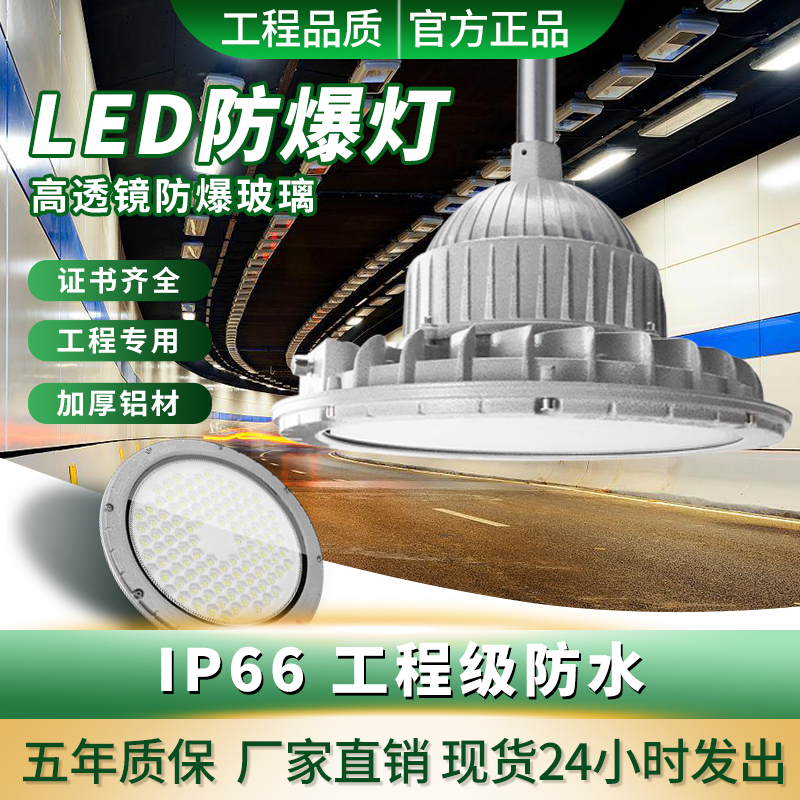亚明LED防爆灯加油站仓库工矿灯车间化工厂防腐防爆吊杆投光灯