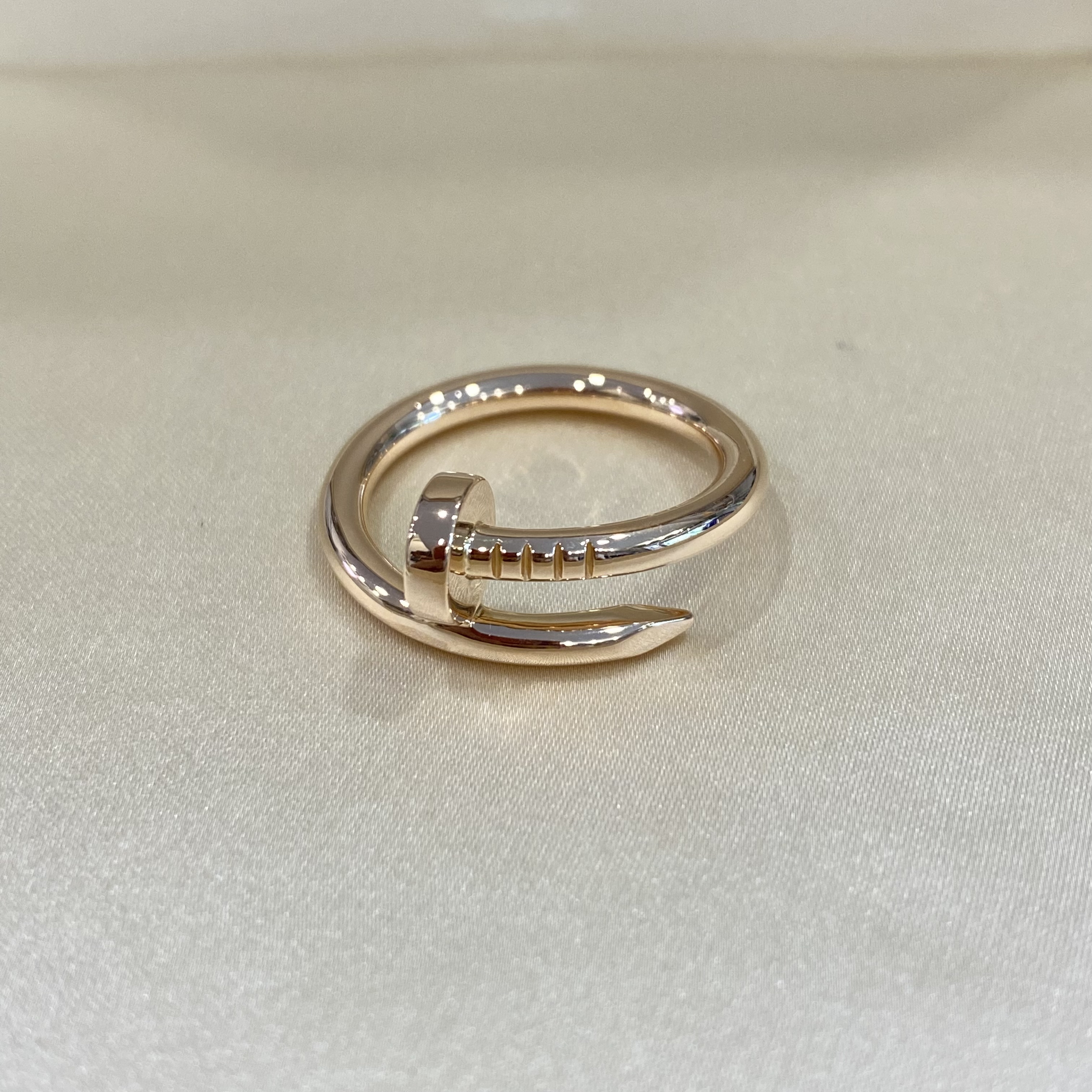 99新 Cartier/卡地亚 玫瑰金钉子粗版戒指53-57-60号