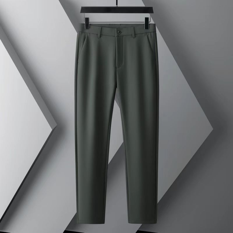 高弹厚款西裤裤秋冬长裤男裤中高腰休闲裤百搭男装商务西裤