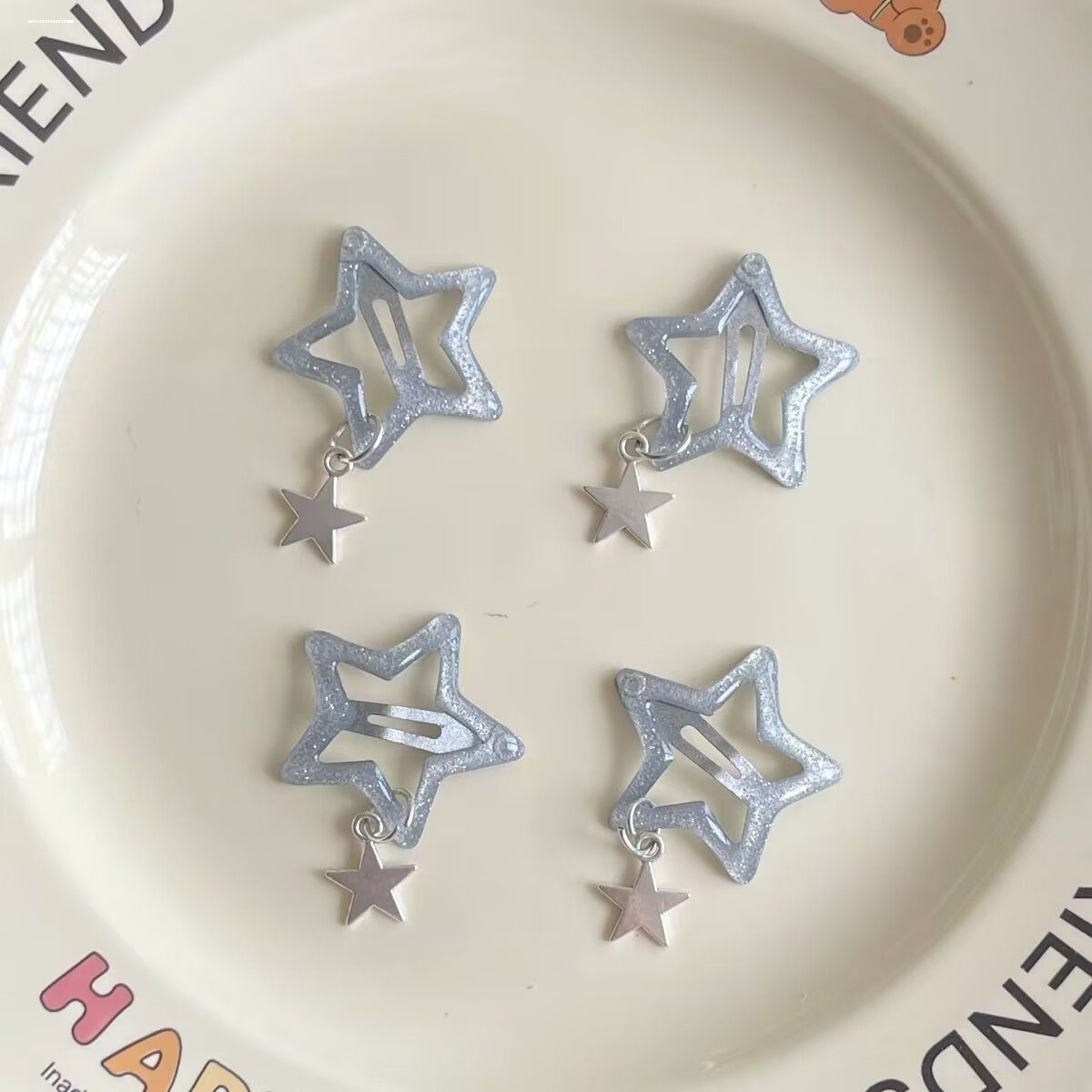 时尚小众吊坠星星BB夹边夹少女发饰显白发卡百搭碎发夹侧边头饰