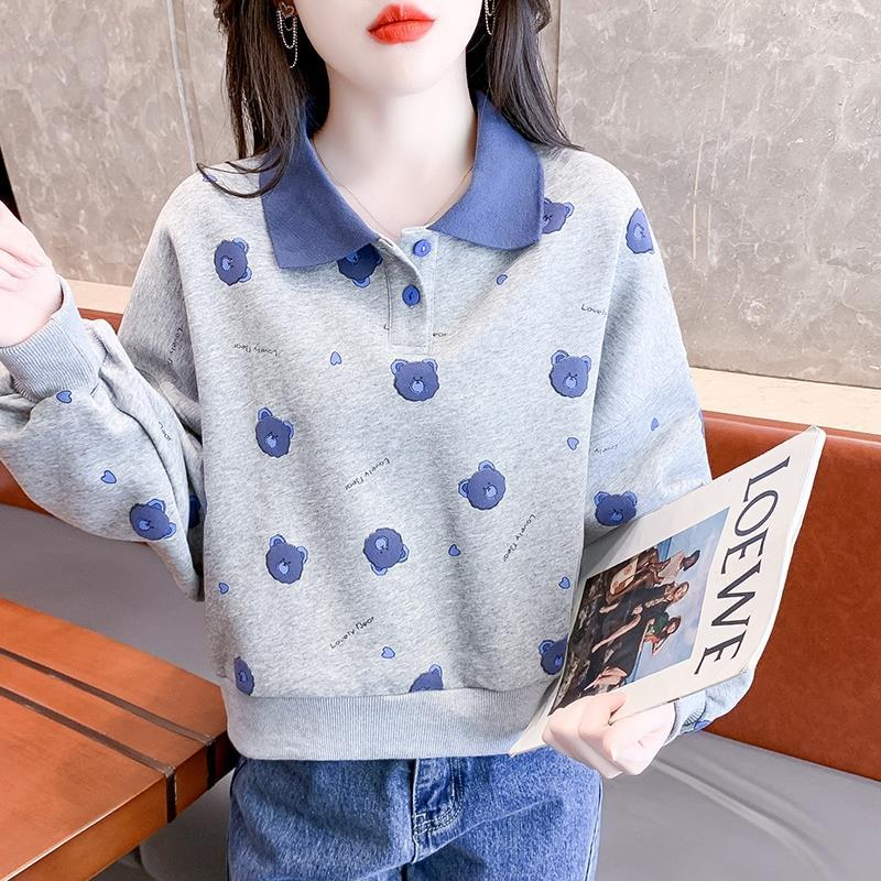 秋秋款显瘦韩版时尚百搭卫衣女2023年新款春秋洋气休闲上衣叠穿内