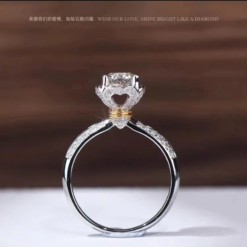 925银莫桑石银制品 【手捧花】同款高拖时尚经典气质结婚合成碳硅石