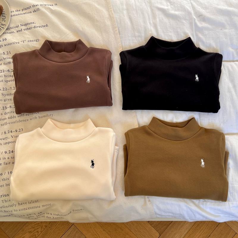 男童加厚长袖衣服潮儿童打底衫一体绒冬季韩版女童半高领上衣T恤