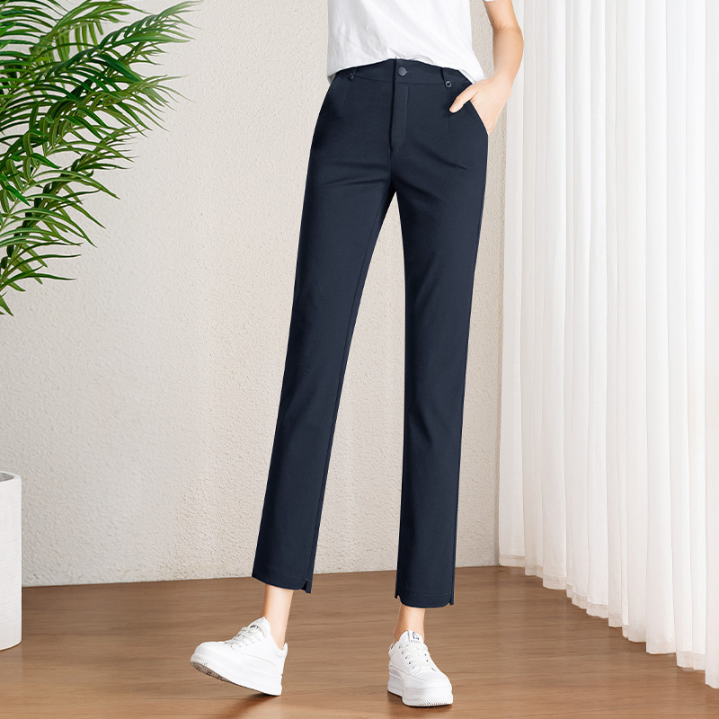 【2024春季新品法棍裤】薄款高腰九分直筒裤时尚修身显瘦提臀休闲裤