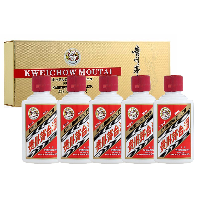 MOUTAI/茅台酒 小金条 酱香型白酒53度50ml*5瓶