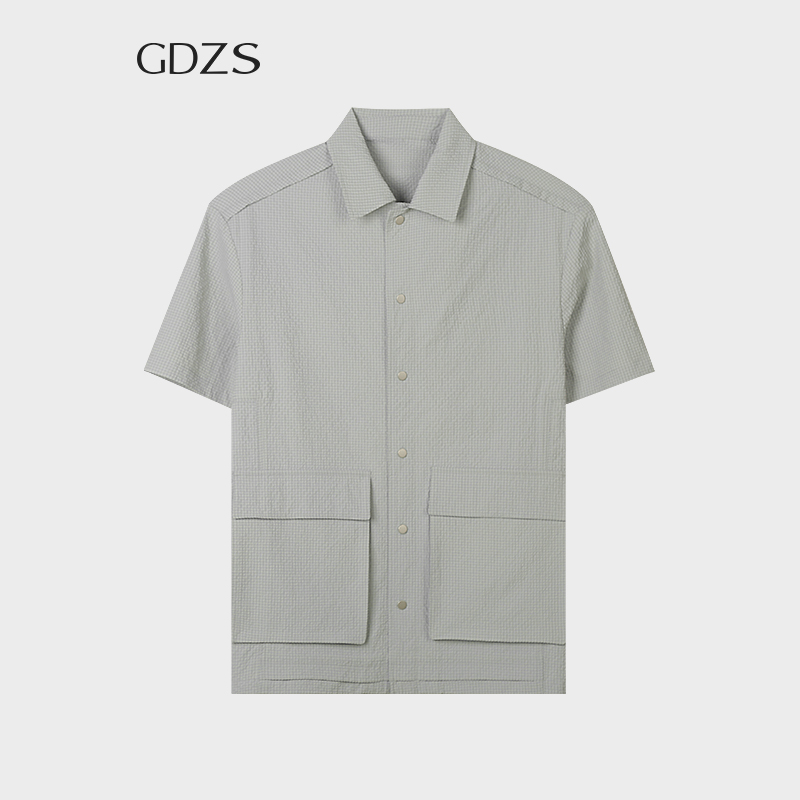 GDZS格度佐致品牌男装-春夏新款高级灰透气时尚短袖外衣PABAF1224