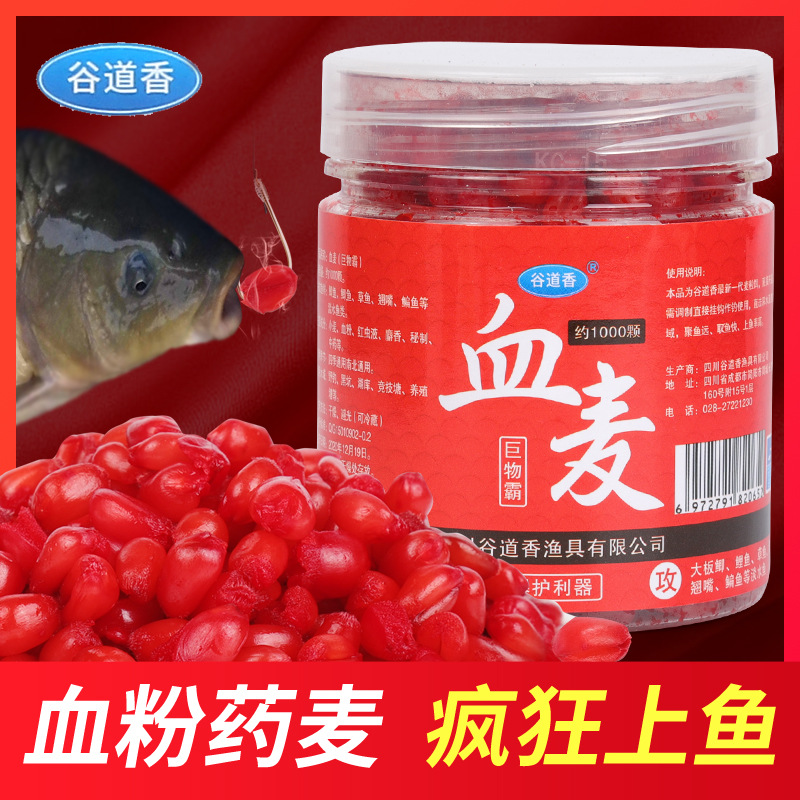 【拍1发2】钓鱼血麦粒红虫麦粒饵料四季通用垂钓鲫鲤草鳊草鱼饵