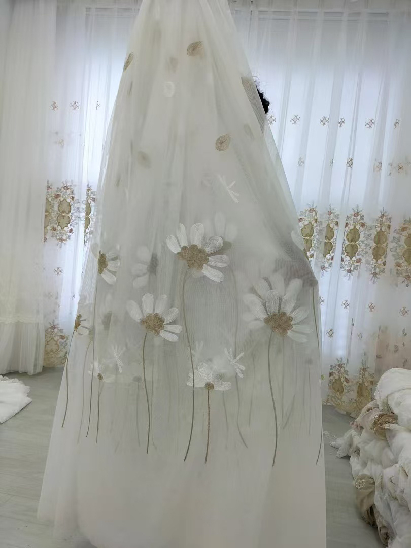 002棕色小荷成品纱(挂钩单买）V