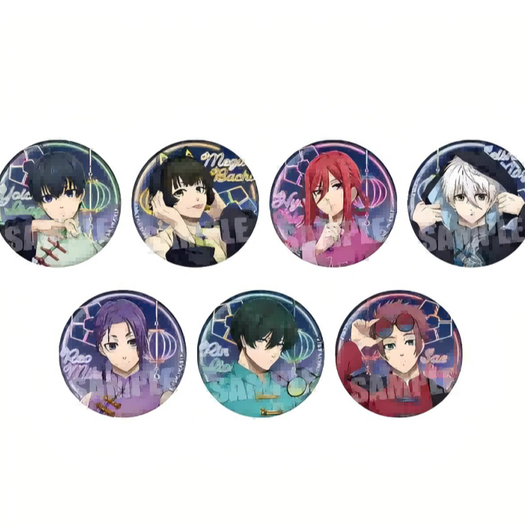 蓝色监狱 蓝锁霓虹中华风吧唧 赛博朋克NEON GAT（代拆盲盒）