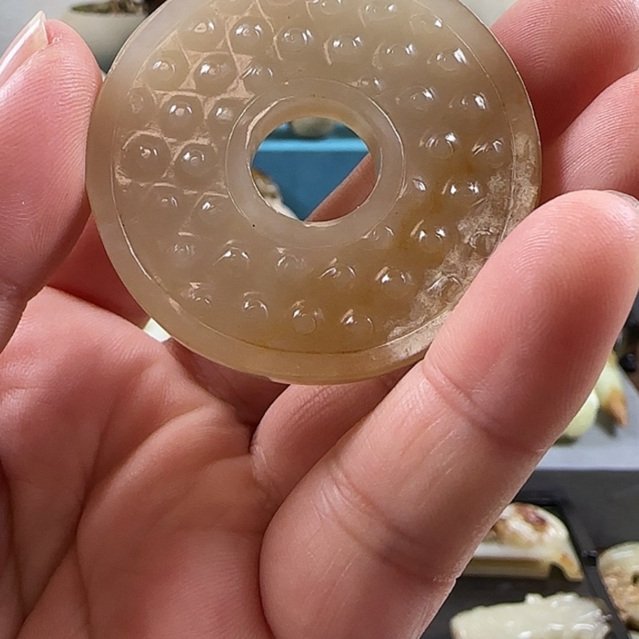 【闪购商品】和田玉（糖玉）挂件未镶嵌三**人