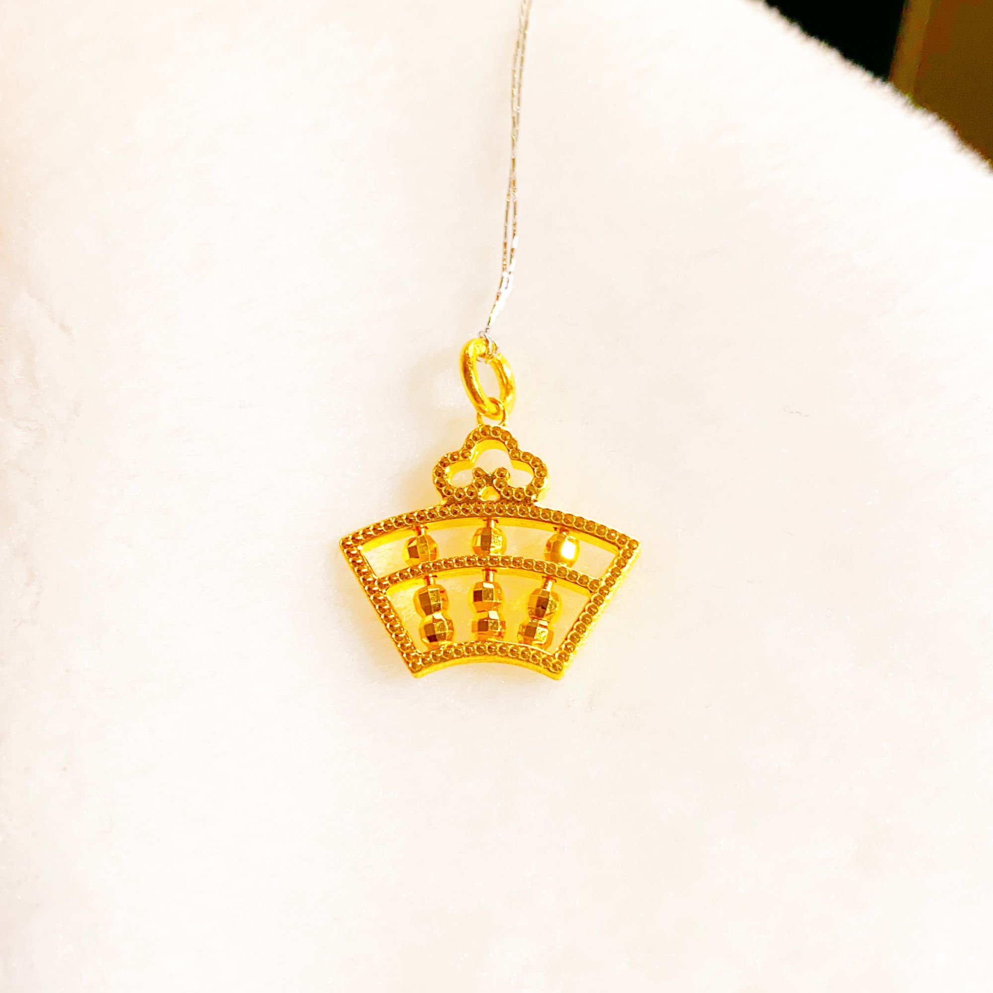 足金999真金纯黄金小算盘