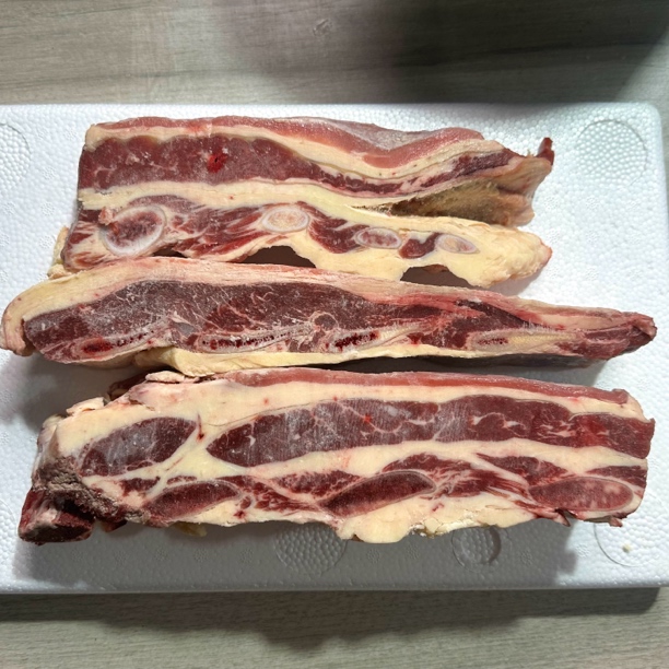原切牛四肋排乌拉圭进口4＋4支骨黄标牛肋排 （介意肥不要拍）