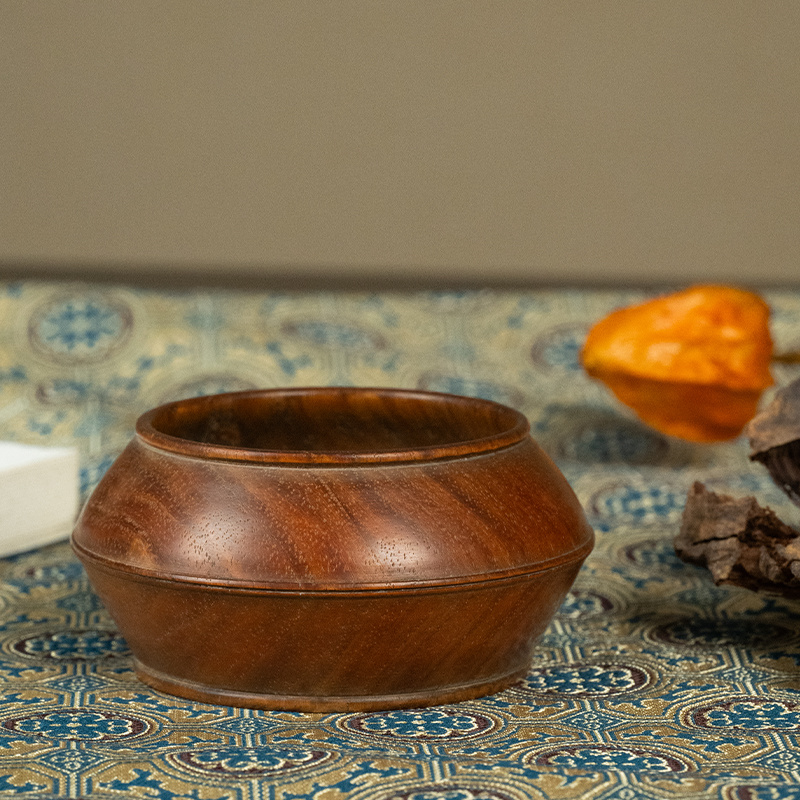 清 黄花梨一木整挖水盂古董收藏