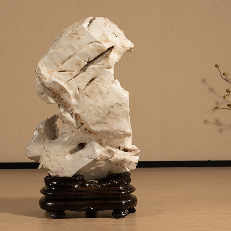 清 白太湖文房赏石古董收藏