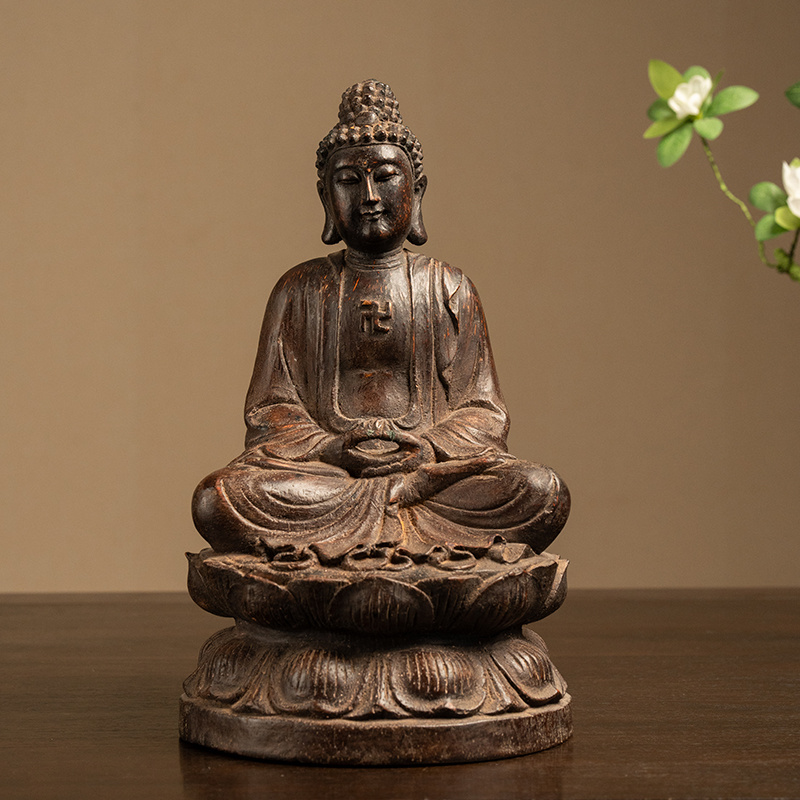 清 竹雕释迦摩尼佛像古董收藏