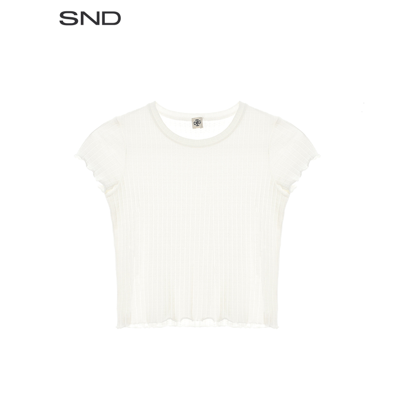 【THE GARMENT 设计师品牌】SND PF24 褶皱边T恤