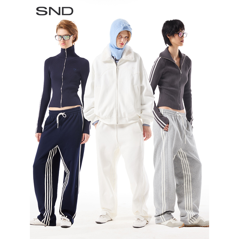 【AOANAO 设计师品牌】SND AW24 拼边加绒运动裤sndstyle