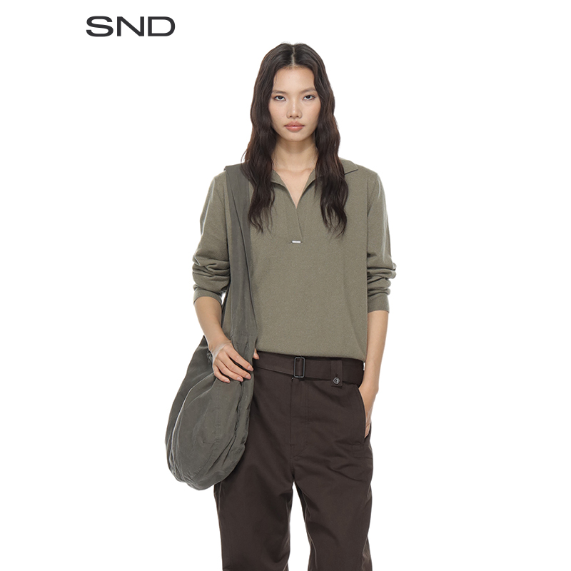 【IMMI 设计师品牌】SND AW24 POLO领套头长袖毛衣