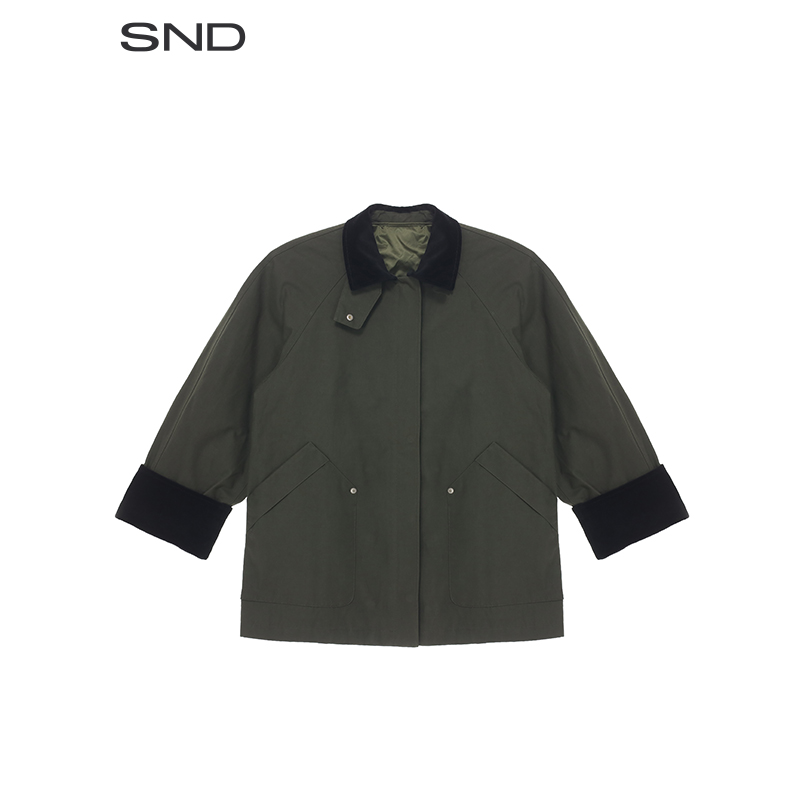 【SHORT SENTENCE 设计师品牌】SND AW24 拼接涂蜡廓形夹克