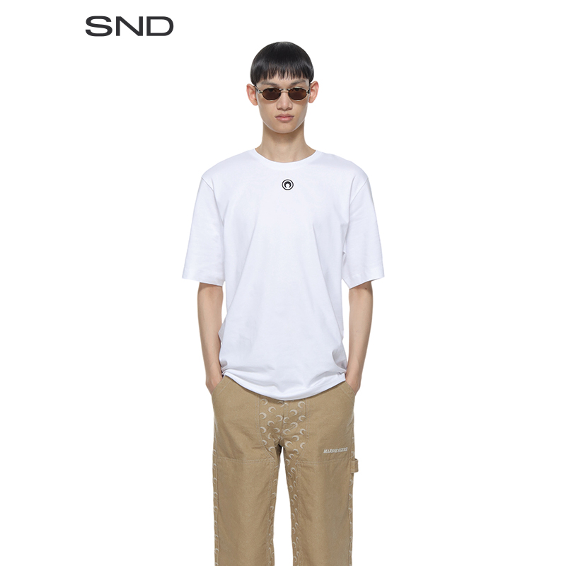 【MARINE SERRE 设计师品牌】SND AW24LOGOZZ宽松T恤 男款运动时尚