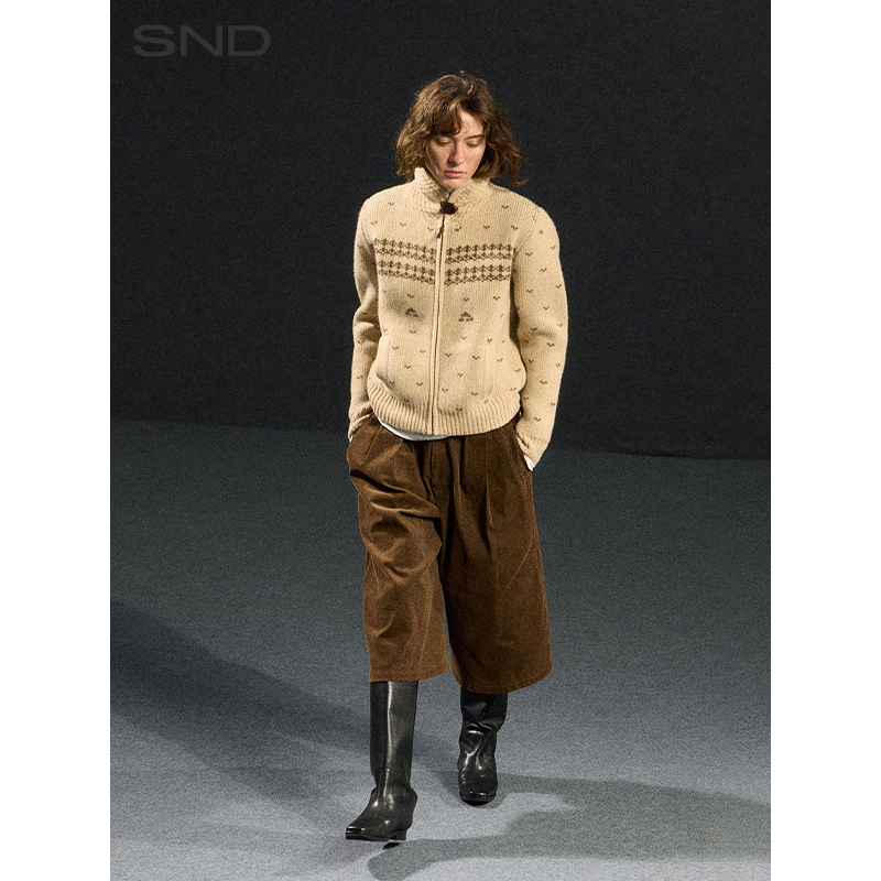 【THE SHY STREET 设计师品牌】SND AW24 隧道打褶腰头短裤