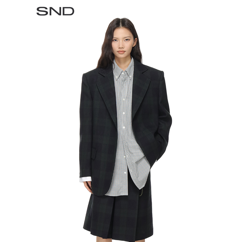 【对倒 设计师品牌】SND AW24 格纹廓形西装