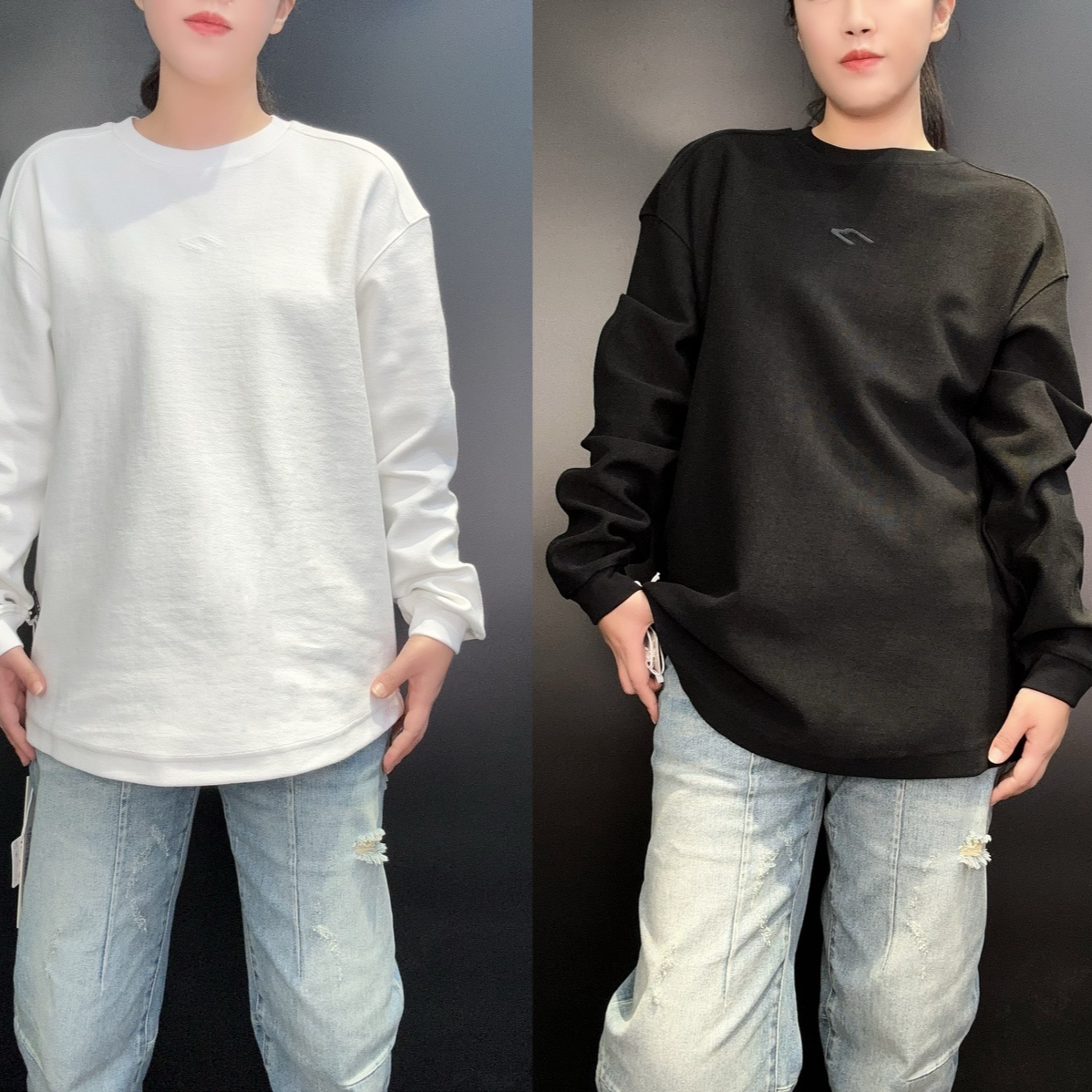 “黑白经典”简约刺绣logo棉T 恤CT-139