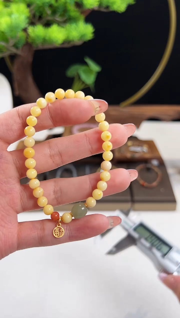 【闪购商品】琥珀手链未镶嵌手饰@@