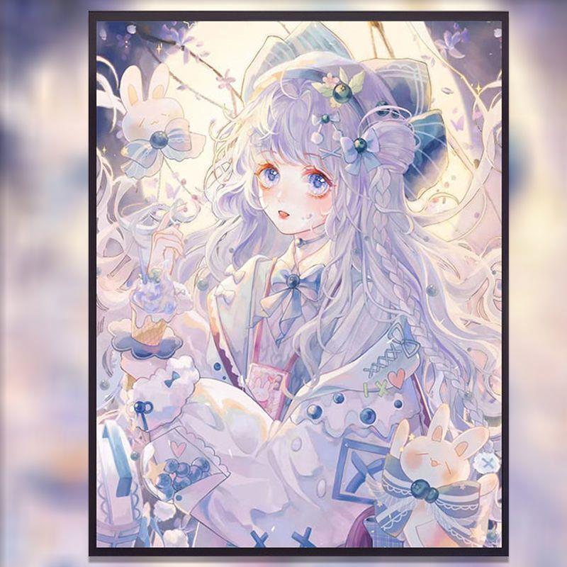 5D钻石画卡通动漫女孩高清钻石画手工贴钻送闺蜜生日礼物卧室装饰